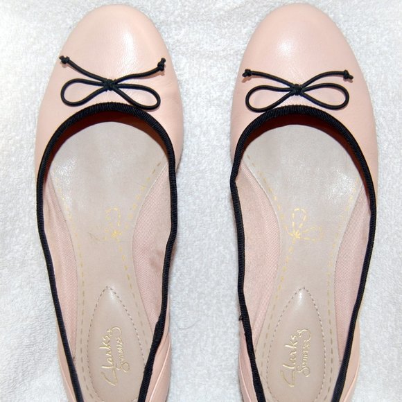 clarks pink flats